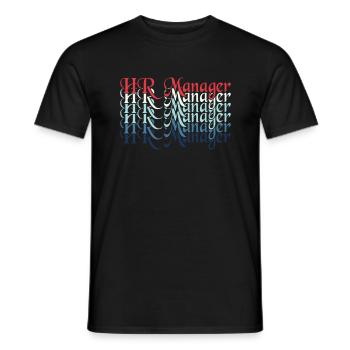 Half HR Manager Half Coffee - HR Management - Men's T-Shirt - black - Front - AI Model Male 178 light (178cm)