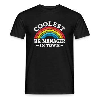 Coolest HR Manager in Town - Rainbow HR - Men's T-Shirt - black - Front - AI Model Male 178 light (178cm)