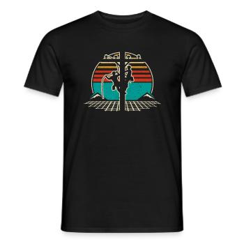 Retro Elektroinstallateur - Leitungsmonteur - Männer T-Shirt - Schwarz - Vorne - AI Model Male 178 light (178cm)