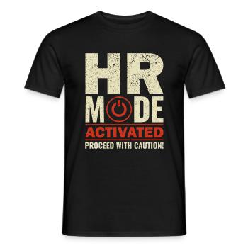 HR Mode Activated - HR Management Human Resources - Men's T-Shirt - black - Front - AI Model Male 178 light (178cm)