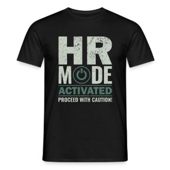 HR Mode Activated - HR Management Human Resources - Men's T-Shirt - black - Front - AI Model Male 178 light (178cm)