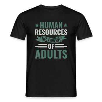 Human Resources The Parents of Adults - HR - Men's T-Shirt - black - Front - AI Model Male 178 light (178cm)