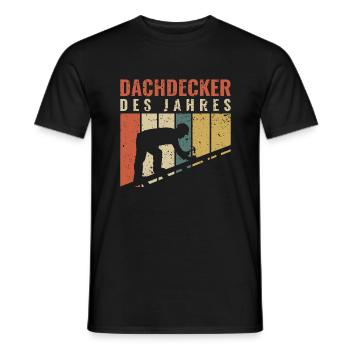 Dachdecker des Jahres - Dachdecker Roofer - Männer T-Shirt - Schwarz - Vorne - AI Model Male 178 light (178cm)