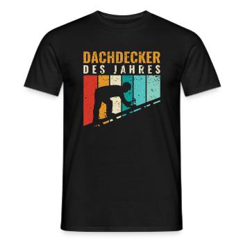Dachdecker des Jahres - Dachdecker Roofer - Männer T-Shirt - Schwarz - Vorne - AI Model Male 178 light (178cm)