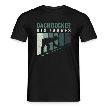 Dachdecker des Jahres - Dachdecker Roofer - Männer T-Shirt - Schwarz - Vorne - AI Model Male 178 light (178cm)