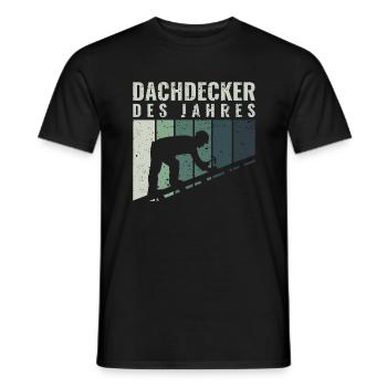 Dachdecker des Jahres - Dachdecker Roofer - Männer T-Shirt - Schwarz - Vorne - AI Model Male 178 light (178cm)