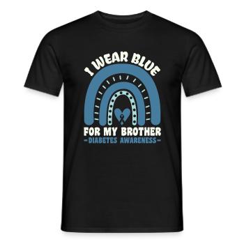 Sensibilisation au diabète - Diabète diabétique de type 1 - T-shirt homme - noir - Devant - AI Model Male 178 light (178cm)