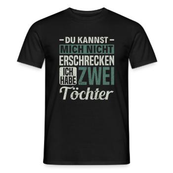 Papa Du Kannst Mich Nicht Erschrecken Ich Habe - Männer T-Shirt - Schwarz - Vorne - AI Model Male 178 light (178cm)