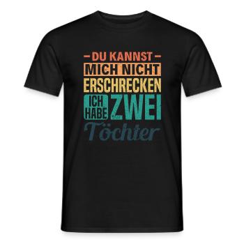 Papa Du Kannst Mich Nicht Erschrecken Ich Habe - Männer T-Shirt - Schwarz - Vorne - AI Model Male 178 light (178cm)