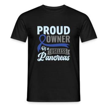 Proud Owner Of A Useless Pancreas - Diabetiker - Männer T-Shirt - Schwarz - Vorne - AI Model Male 178 light (178cm)