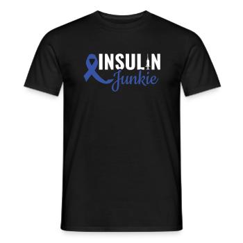 Insulin Junkie - Diabète diabétique - T-shirt homme - noir - Devant - AI Model Male 178 light (178cm)