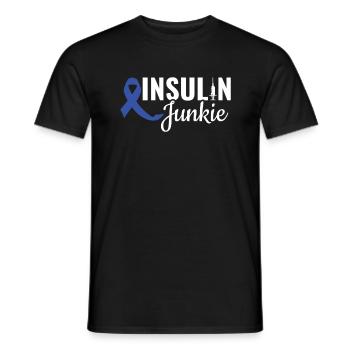 Insulin Junkie - Diabète diabétique - T-shirt homme - noir - Devant - AI Model Male 178 light (178cm)