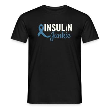 Insulin Junkie - Diabète diabétique - T-shirt homme - noir - Devant - AI Model Male 178 light (178cm)