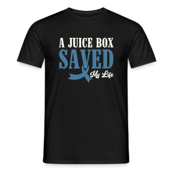 A Juice Box Saved My Life - Diabetes Diabetics - Men's T-Shirt - black - Front - AI Model Male 178 light (178cm)