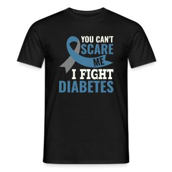 Je lutte contre le diabète - Diabète de type 1 diabétique - T-shirt homme - noir - Devant - AI Model Male 178 light (178cm)