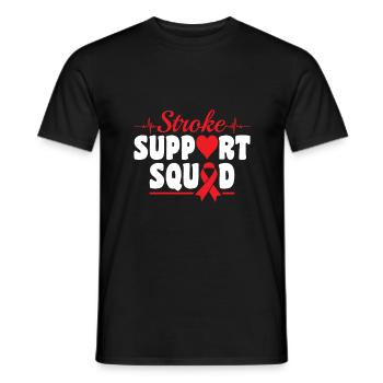 Stroke Support Squad - Stroke Survivor - Men's T-Shirt - black - Front - AI Model Male 178 light (178cm)