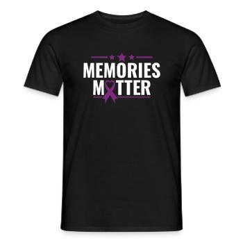 Les souvenirs comptent - Sensibilisation à la maladie d’Alzheimer Démence - T-shirt homme - noir - Devant - AI Model Male 178 light (178cm)