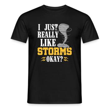Ich Mag Stürme Wirklich - Sturm Jagen Tornados - Männer T-Shirt - Schwarz - Vorne - AI Model Male 178 light (178cm)
