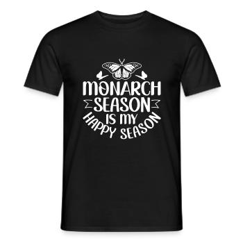 Monarch Season - Monarch Butterfly - Men's T-Shirt - black - Front - AI Model Male 178 light (178cm)