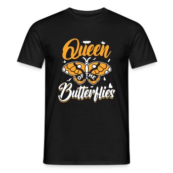 Reine des papillons - Papillon monarque - T-shirt homme - noir - Devant - AI Model Male 178 light (178cm)