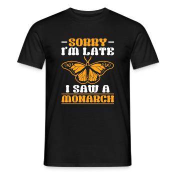 I saw a Monarch - Monarch Butterfly - Men's T-Shirt - black - Front - AI Model Male 178 light (178cm)