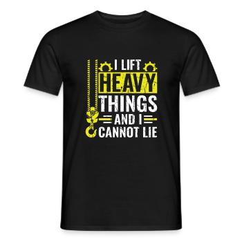I lift Heavy Things and i cannot lie - Lustiges - Men's T-Shirt - black - Front - AI Model Male 178 light (178cm)