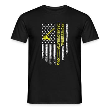 Professional Crane Operator - Funny Crane Operator - Men's T-Shirt - black - Front - AI Model Male 178 light (178cm)