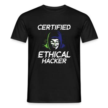 Certified Ethical Hacker - Ethical Hacker - Men's T-Shirt - black - Front - AI Model Male 178 light (178cm)