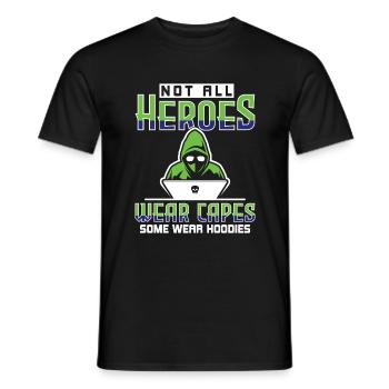 Tous les héros ne portent pas de capes - Ethical Hacker - T-shirt homme - noir - Devant - AI Model Male 178 light (178cm)