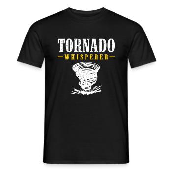 Retro Tornado Hunter Sturm Jagt Tornados Hurrikane - Männer T-Shirt - Schwarz - Vorne - AI Model Male 178 light (178cm)