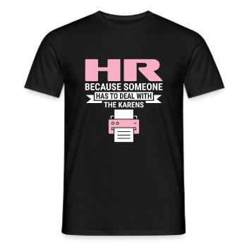 Traiter avec Karens - Ressources humaines RH - T-shirt homme - noir - Devant - AI Model Male 178 light (178cm)