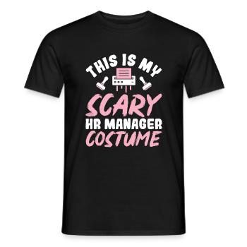 This is my scary HR Manager Costume - HR Manager - Men's T-Shirt - black - Front - AI Model Male 178 light (178cm)