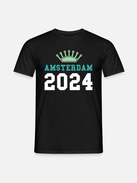 Amsterdam 2024 Krone - Men's T-Shirt - black