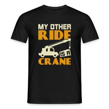 Mon autre manège est une grue - Lustiges Kranfahrer - T-shirt homme - noir - Devant - AI Model Male 178 light (178cm)