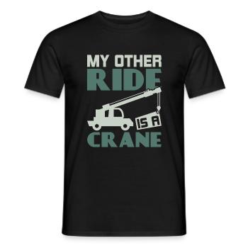 Mon autre manège est une grue - Lustiges Kranfahrer - T-shirt homme - noir - Devant - AI Model Male 178 light (178cm)