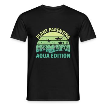 Plant Parenting Aqua Edition - Aqua Scape Aquarium - Men's T-Shirt - black - Front - AI Model Male 178 light (178cm)