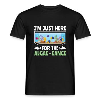 I'm just here for the Algae-eance - Aqua Scape - Men's T-Shirt - black - Front - AI Model Male 178 light (178cm)