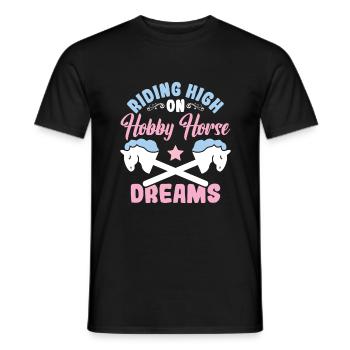 Hobby Horse Dreams - Hobby Horse Steckenpferd - Men's T-Shirt - black - Front - AI Model Male 178 light (178cm)
