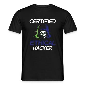Certified Ethical Hacker - Ethical Hacker - Men's T-Shirt - black - Front - AI Model Male 178 light (178cm)