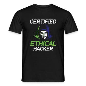 Certified Ethical Hacker - Ethical Hacker - Men's T-Shirt - black - Front - AI Model Male 178 light (178cm)
