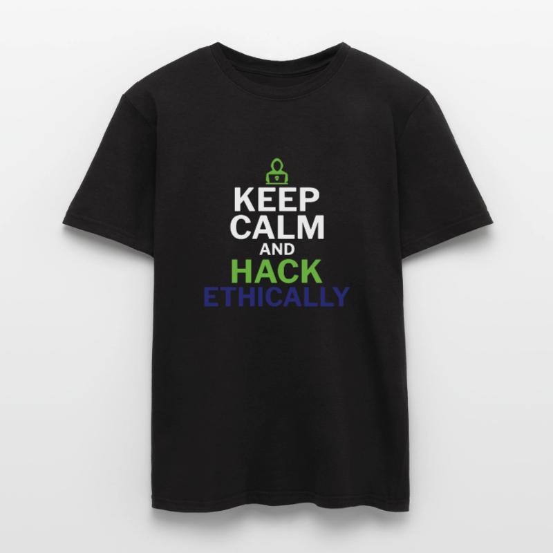 Keep Calm and Hack Ethically - Ethical Hacker Männer T-Shirt