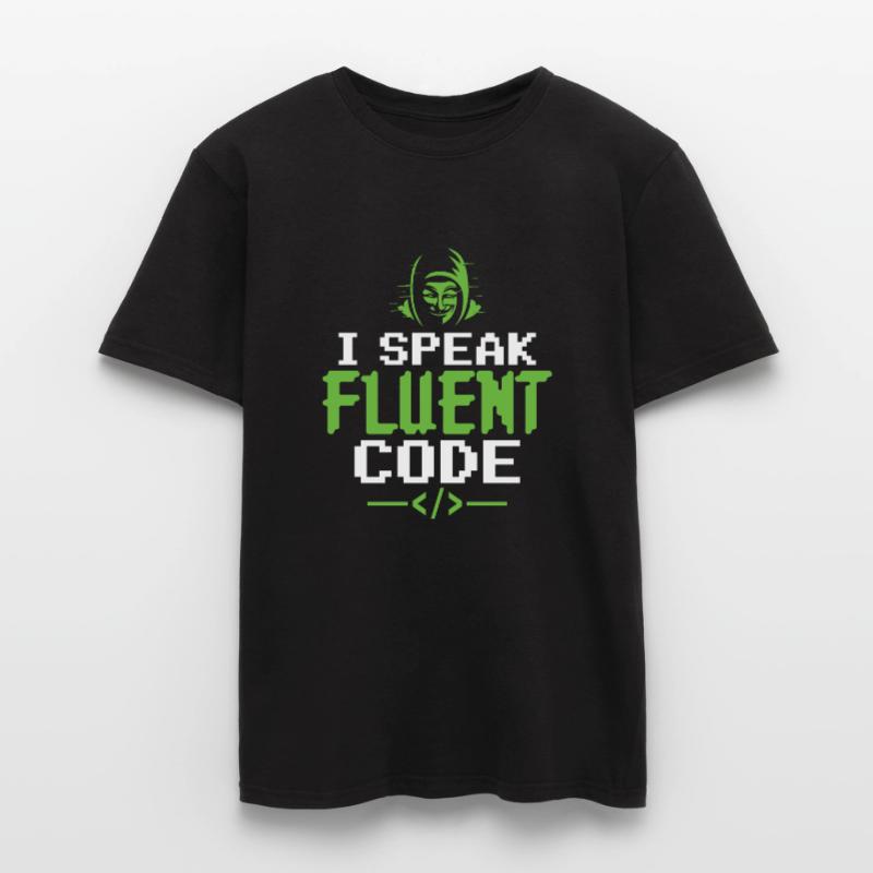 I Speak Fluent Code - Ethical Hacker Cybersecurity Männer T-Shirt