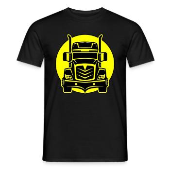 Trucker Truck Driver - Men's T-Shirt - black - Front - AI Model Male 178 light (178cm)