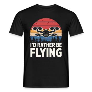 Dronen Pilot Quadrocopter Drone - Männer T-Shirt - Schwarz - Vorne - AI Model Male 178 light (178cm)