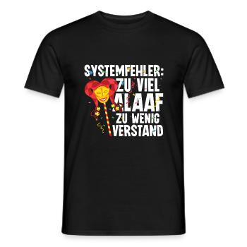 Trop d’Alaaf, trop peu de bon sens - Drôle - T-shirt homme - noir - Devant - AI Model Male 178 light (178cm)