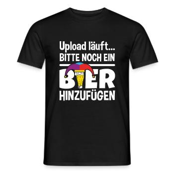 Please add a beer - Funny carnival - Men's T-Shirt - black - Front - AI Model Male 178 light (178cm)