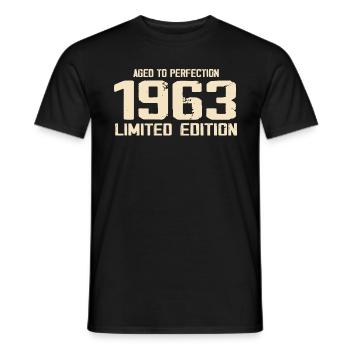 1963 Edition limitée 1963 Anniversaire 1963 Rétro - T-shirt homme - noir - Devant - AI Model Male 178 light (178cm)