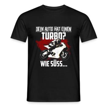 Motorrad Rennmaschine Turbo - Männer T-Shirt - Schwarz - Vorne - AI Model Male 178 light (178cm)