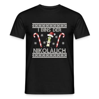 Lustiger Nikolauch – perfekt für Weihnachten - Männer T-Shirt - Schwarz - Vorne - AI Model Male 178 light (178cm)