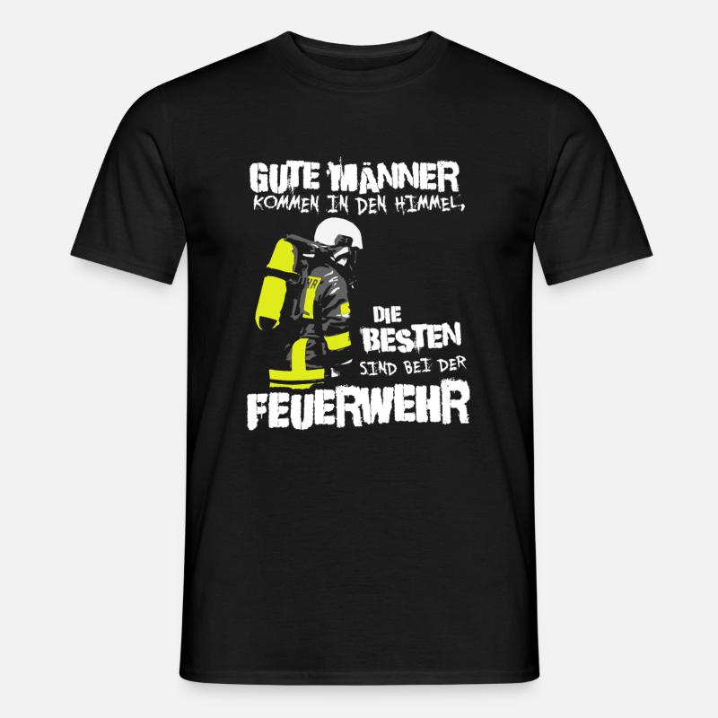 Stolzer Held bei der Feuerwehr – Helden im Einsatz - Männer T-Shirt - Schwarz